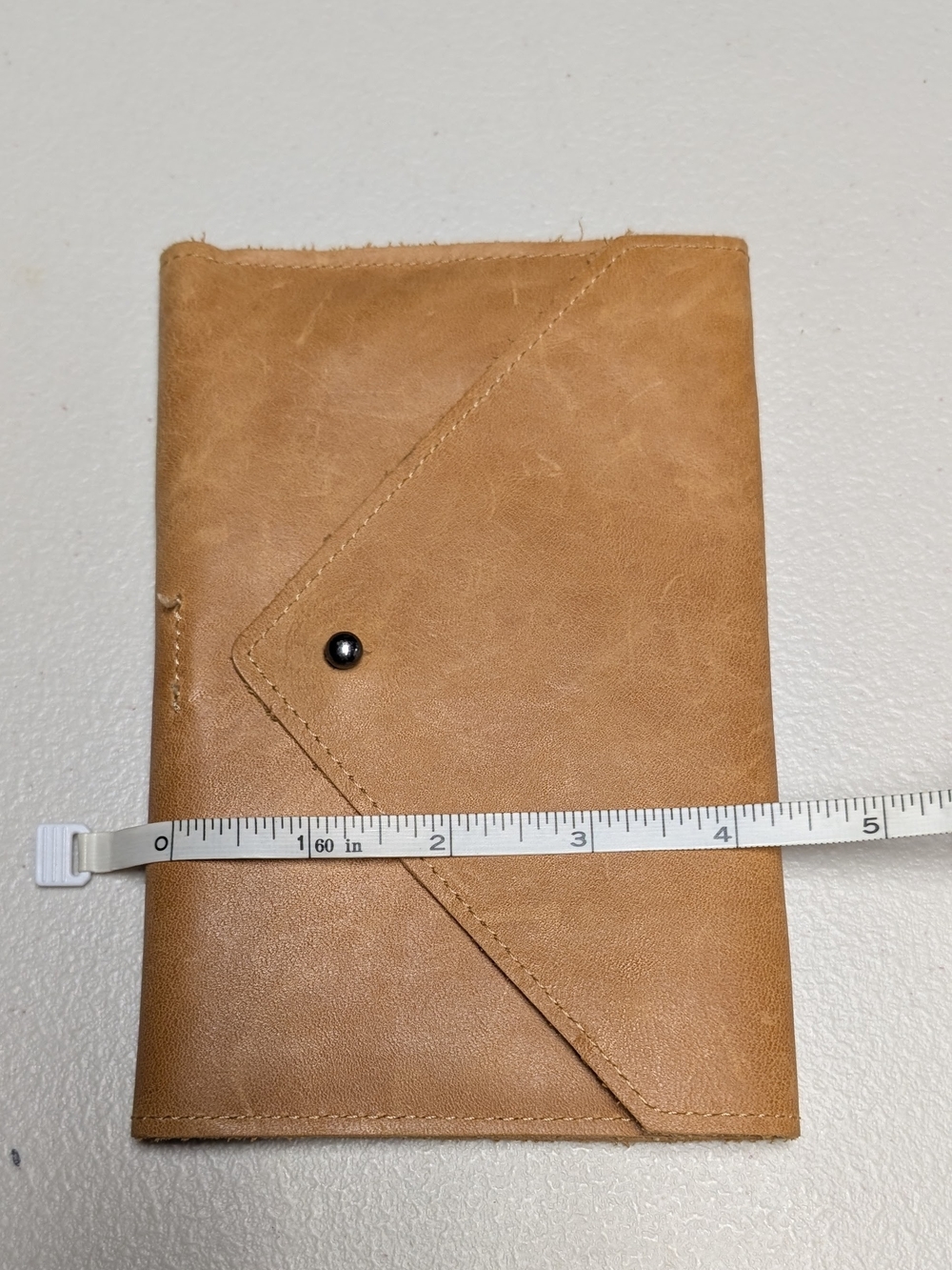 Handmade Tan Leather Passport & Travel Document Holder